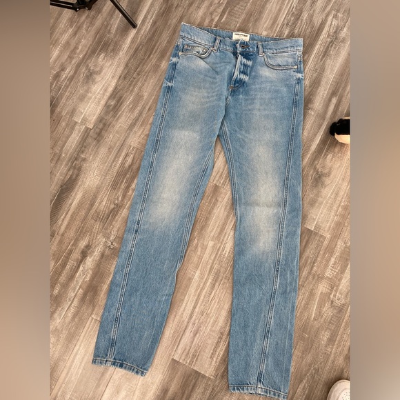 Zadig & Voltaire "Erini Show" Light Blue Wash Button Fly Mid Rise Jeans. - Picture 6 of 9